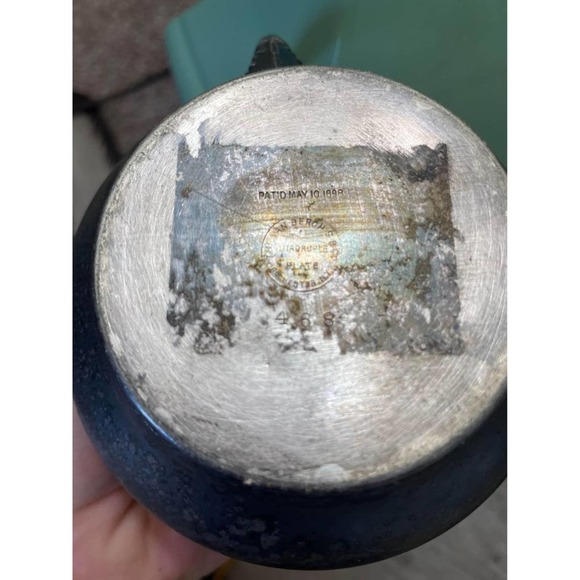 Vintage Van Bergh Silver Plate Co. Rochester NY Sugar bowl And Creamer 468 - Picture 6 of 10